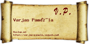 Varjas Paméla névjegykártya
